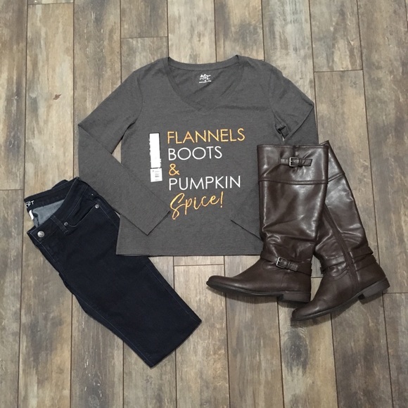 Flannels Boots & Pumpkin Spice! Medium or Large